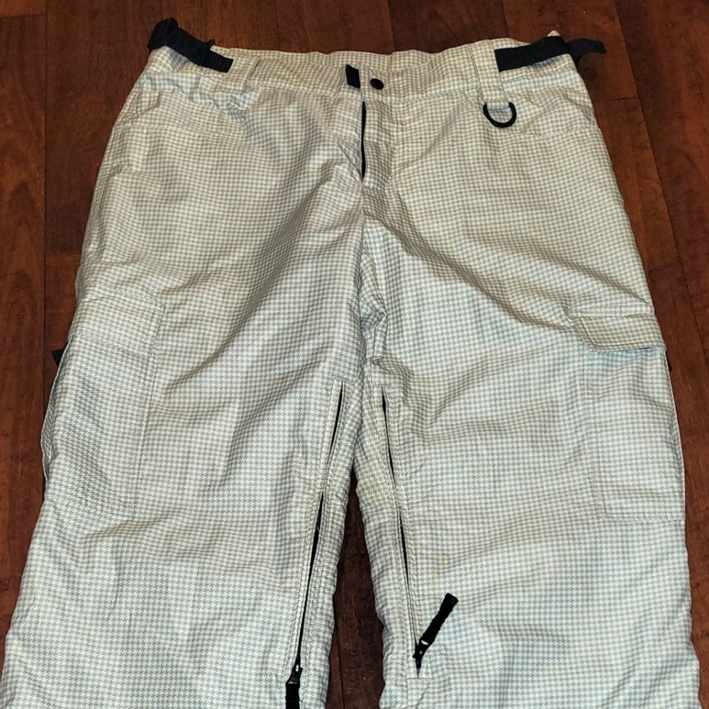 ❄️Nice Rare Helix Womens Snowboard Ski Khaki Herringbone Pants XL ❄️🏂⛷
